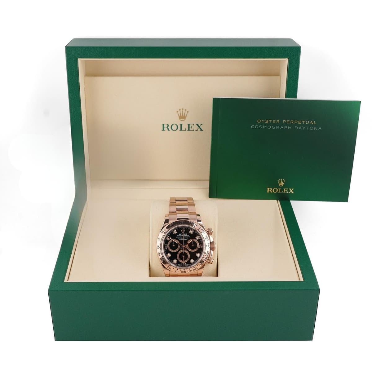 Rolex 116505 Cosmograph Daytona 40 mm 18K Rose Gold Black Dial with Box  2021