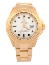 Rolex Yacht-Master Automatic 40mm 18k Yellow Gold Oyster White Dial Watch 16628
