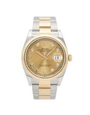 Rolex Datejust 36 / Champagne Diamond Dial / 2021 / 126233
