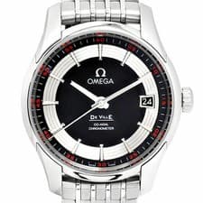 OMEGA WATCH DE VILLE HOUR VISION 431.30.41 CO-AXIAL AUTOMATIC SS BLACK MEN'S F/S