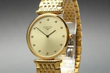 [N MINT] Longines Grand Classic L4.709.2 12P Diamond 33mm Gold Quartz Mens Watch