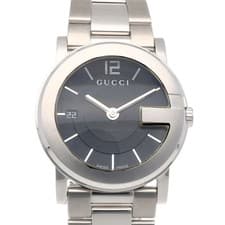 Gucci G-Round Wristwatch YA101405 Steel Quartz Men's Used