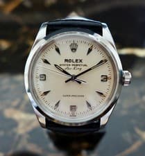 A RARE & STUNNING VINTAGE 1958 ROLEX AIR-KING "EXPLORER" 9/3/6/ DIAL Ref. 5500