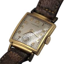 Vintage HAMILTON 14k Gold Filled Men's 982 Wristwatch 19 Jewels