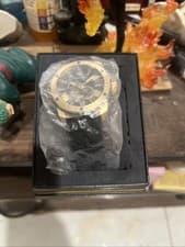 Bulova 98A272 45 mm Gold Stainless Steel Case with Black Rubber Band Men's...