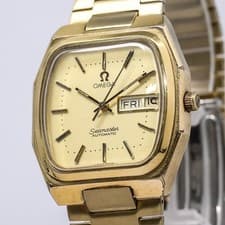 READ! *Vintage 1970s* OMEGA Seamaster Cal.1020 Automatic Day/Date Gold 35mm Mens
