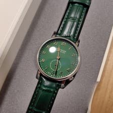 Excellent condition Fukushima Watch Co. Odaka Automatic green dial MEN with Box