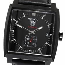 TAG HEUER Monaco WW2119.FC6338 Small Second Date Automatic Men's Watch Black