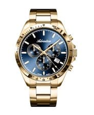 ADRIATICA Men Quartz Casual Watch Classic Dress Blue Dial Waterproof Swiss Chron