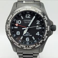 Used CITIZEN Promaster Land Eco-Drive GMT Watch BJ7107-83E