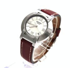HERMES Nomade Quartz Watch NO1.210 28mm Silver Dial Date