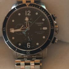 TISSOT SEASTAR 1000 AUTOMATIC SCUBA DIVING WATCH BLK WHITE 48MM TIMEPIECE MINTY