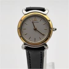 Seiko Credor Quartz Dress Watch 18K Bezel 7371 0030 Mens 38mm Timepiece