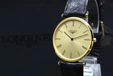 [N MINT w/Box Paper] LONGINES L4.709.2 Grand Classic Roman Gold QZ Men's Watch