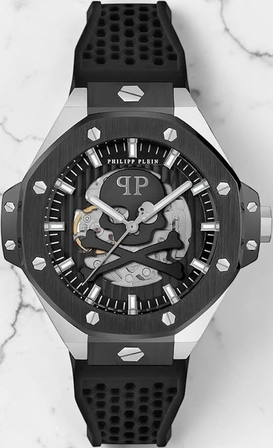 Philipp Plein Skeleton Royal PWPFA0824 Automatic Mens Watch 46mm Steel New Box