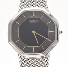 [ EXC+5 ] Vintage SEIKO CREDOR 9300-5500 Octagon Quartz Men's Watch From JAPAN