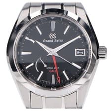 Grand Seiko SBGE211 Black Dial Spring Drive GMT Stainless Steel Automatic Watch
