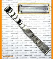 Vintage Rolex WAB Expandable Rivets SS Bracelet 18mm Straight Ends For 3484 6034