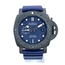 Panerai Submersible QuarantaQuattro PAM01232 Carbotech 44mm Blue Dial Full Set