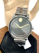 Movado Men's Watch 3600913 Bold Gray Dial Swiss Quartz Gunmetal Stainless Steel