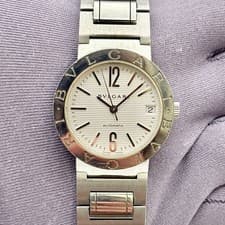 Bvlgari Diagono 33 Automatic White Dial Stainless Steel Men's Watch BB 33 SS