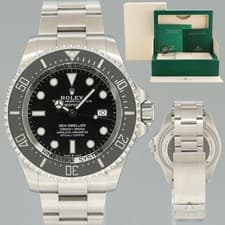2022 MINT Rolex Sea-Dweller Deepsea Black 126660 44mm Steel Watch Box