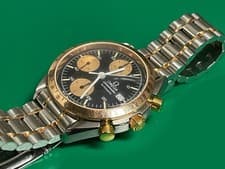 Omega Automatic  Chronograph Ref. 3311.10 Cal.1155 18k Gold Bezel Excellent cond