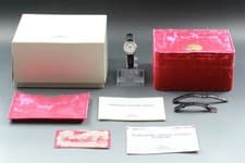 Full Set 1994 Near MINT OMEGA De Ville 23mm 595.1111 Quartz Silver Women Vintage