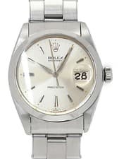 ROLEX Oyster Date Precision 6694 34mm Silver Dial Stainless Steel Plastic #T208