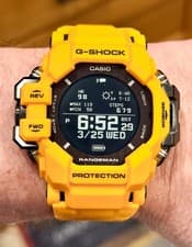 Casio G-Shock Rangeman GPRH1000-9 Yellow Rubber Digital Solar, Bluetooth, GPS