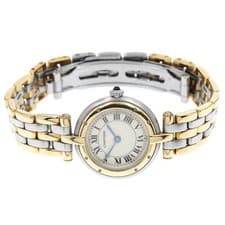 CARTIER PANTHERE 84084244 24mm SS/YG Quartz Beige Dial Ladies' Watch #C294