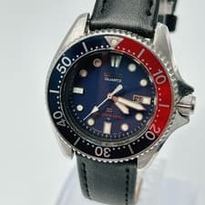 Seiko Diver Watch Quartz Pepsi Bezel 2625 001b SQ Mark Unisex Rare Japan