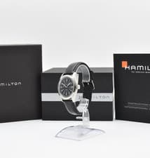[N MINT in Box] Hamilton Khaki Field H704450 Black Dial Date 38mm AT Men's Watch