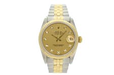 Rolex Datejust 31mm 68273 Champagne Diamond Dial 1988 with Box & Papers