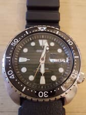 Seiko Automatic Diver’s Watch 200m Green Dial Date Unisex Rubber Used