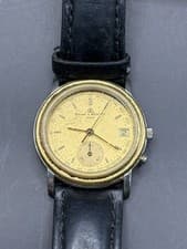 Baume & Mercier Baumatic 5135 Gold Steel 31MM Quartz Watch For Parts Repair