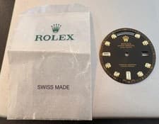 Rolex 100% original Black Factory large 8+2 diamond dial 118238,"RARE and MINT"