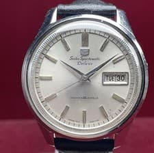 SEIKO Sportsmatic 5 Deluxe 7619-7010 Automatic Watch 25 Jewels Dolphin Back