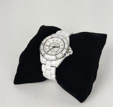 Chanel Wristwatch J12 H1628 White Ceramic Quartz Diamond Hour Markers