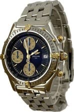 Breitling Chronomat Bicolor B13050.1 Black Automatic Mens Watch Excellent A6290