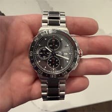 TAG Heuer Formula 1 Calibre 16 Chronograph Tachymeter Black Dial Steel Bracelet