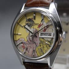 1973y [N MINT ] Vintage SEIKO Lord Matic 5606-7191 LM 37mm UKIYOE AT Men's Watch