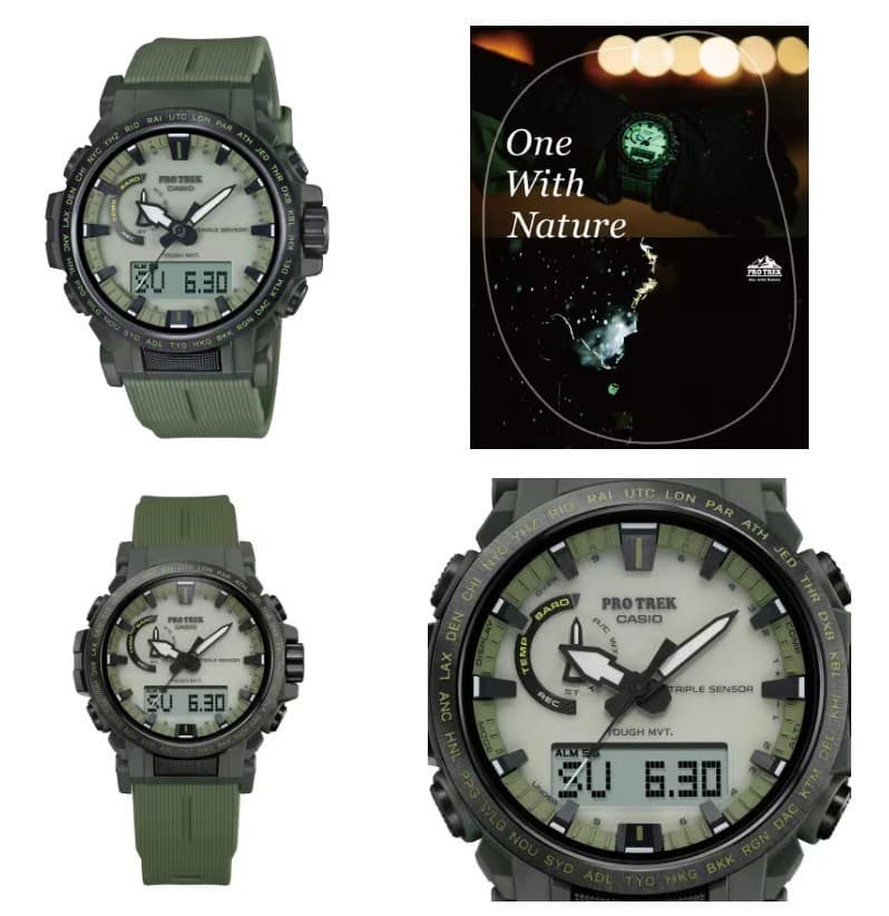 Watch only Casio PRO TREK PRW-61LD-3JF Climber Line Green TOUGH SOLAR