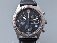 Rare REVUE THOMMEN 8516002 Airspeed ANA Quartz Men's Watch 38mm