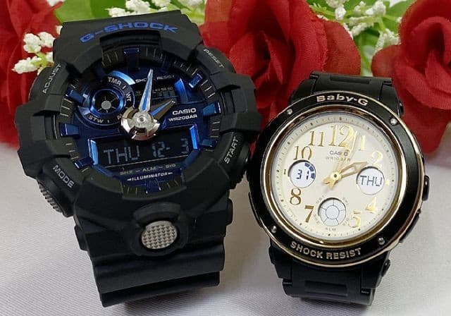 Casio G-Shock GA-710-1A2JF Resin Analog-Digital Watch Black Blue Used