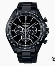 Seiko SBPY169 Chronograph Solar Watch Black Mens Timepiece SBPY169 Series