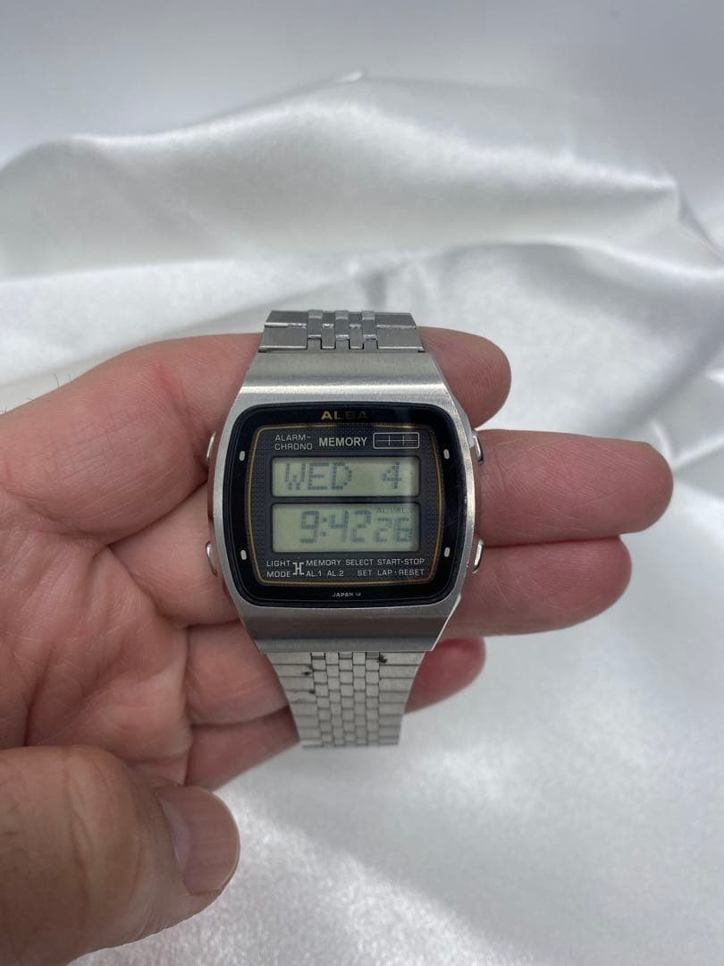 ALBA Alarm Chrono Memory Y771-5010 Rare