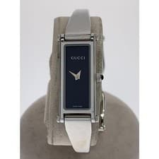 Used GUCCI◆Watch/analog/stainless steel/BLK/1500L