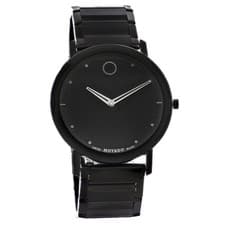 Movado Modern ClassicMen's Black ION Quartz Watch 0607408