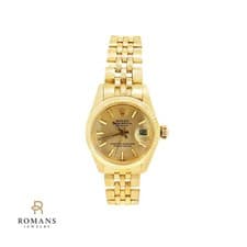 Rolex Datejust 6901 Ladies Bark Band Finish 18K Yellow Gold